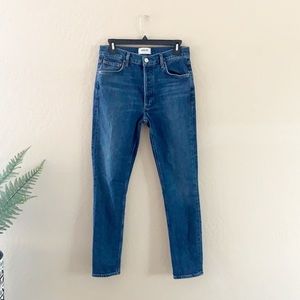 Agolde Button Fly Nico Slim Fit Denim Jeans